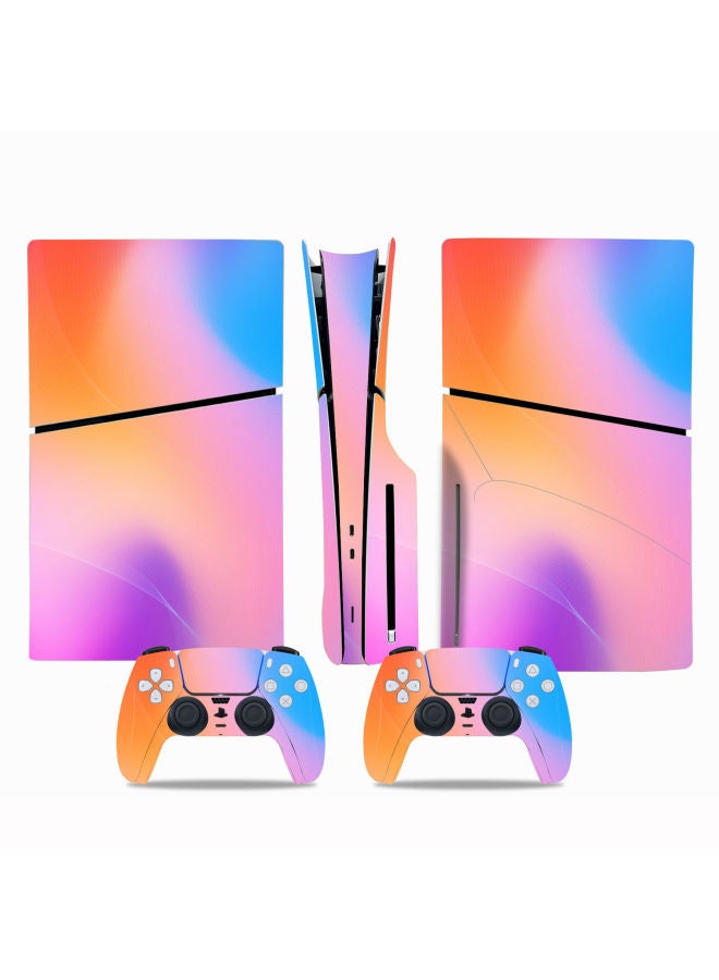 Loquat PS5 Slim Film CD-Rom Version Game Machine Full Body Sticker Color Film Sticker Pain Sticker Skin Sticker-Color:TN-P5SDisc-0082 - Image 4