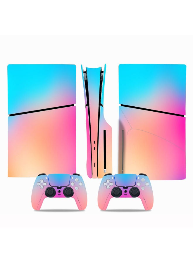 Loquat PS5 Slim Film CD-Rom Version Game Machine Full Body Sticker Color Film Sticker Pain Sticker Skin Sticker-Color:TN-P5SDisc-0082 - Image 1
