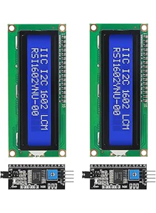 DORHEA 1602 16x2 LCD Module Shield Blue Backlight with IIC I2C Driver Serial Interface and LCD Module Display Compatible with Ardu ino UNO R3 MEGA2560