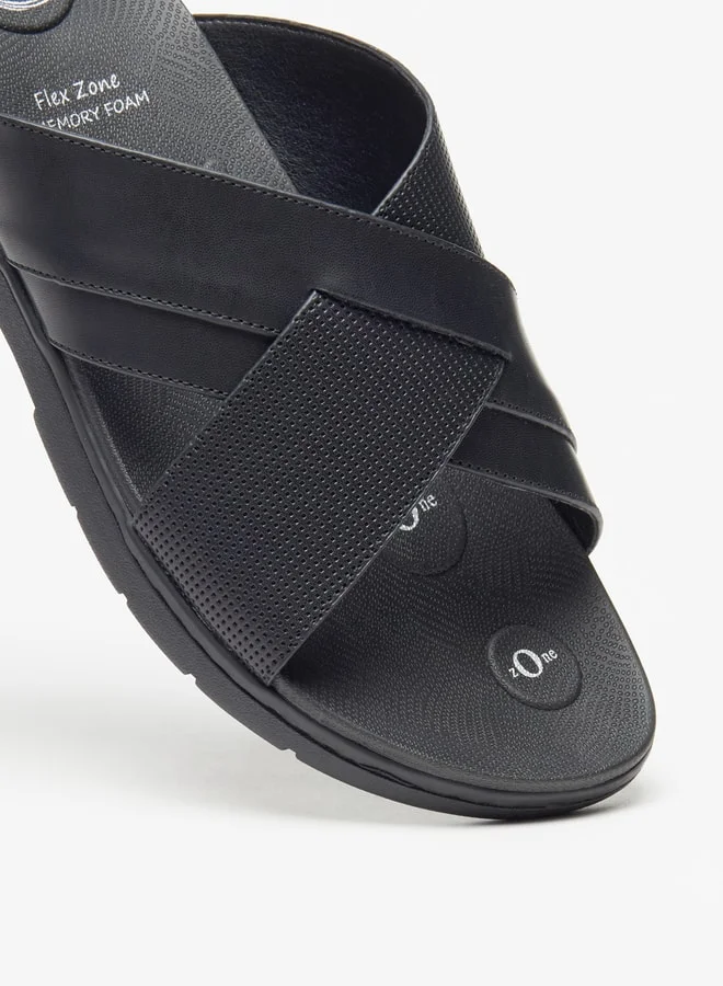 Le Confort Men's Cross Strap Slip-On Sandals
