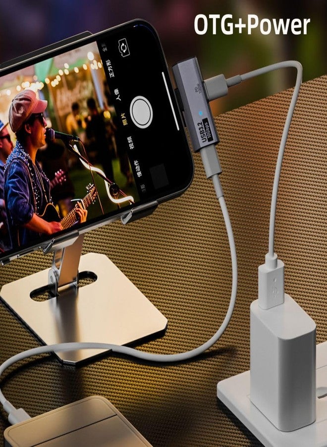 Chenyang محول تشين يانغ 2 في 1 USB C إلى سماعة رأس مع منفذ شحن 100 واط، USB C 1 ذكر إلى 2 أنثى محول بيانات شحن سريع OTG - Image 5