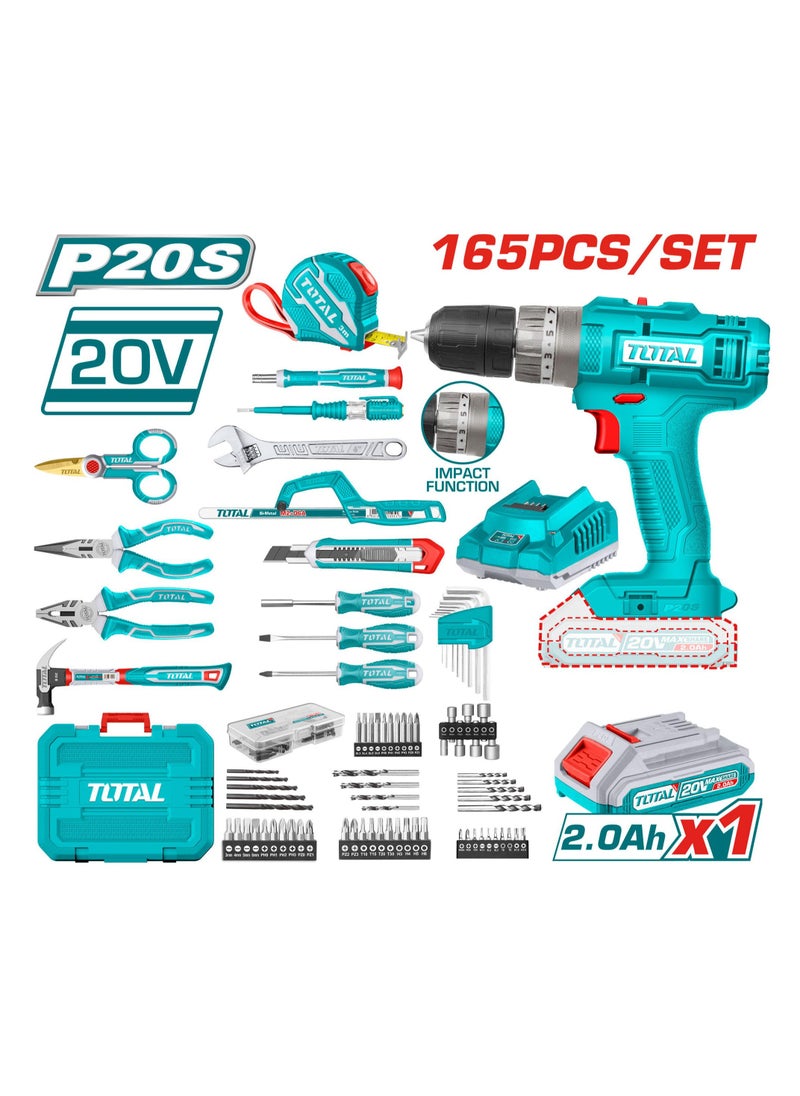 165 Pcs Tools set 20V Total - pzsku/Z3F9224A67EC77479A980Z/45/_/1729084548/2f7ea3cd-1f0e-4e6d-a79b-d9e0572ef878