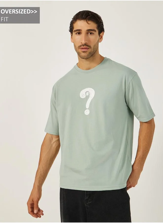 Styli Styli Question Mark Graphic Print Oversized T-Shirt