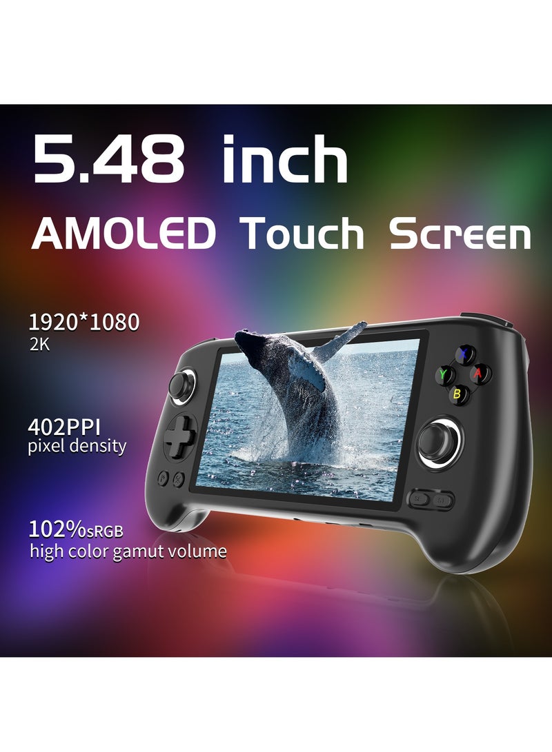 ANBERNIC RG556 Handheld Game Console Unisoc T820 Android 13 5.48 inch AMOLED Screen 5500mAh WIFI Bluetooth Retro Video Players (Black 128G) - Image 3