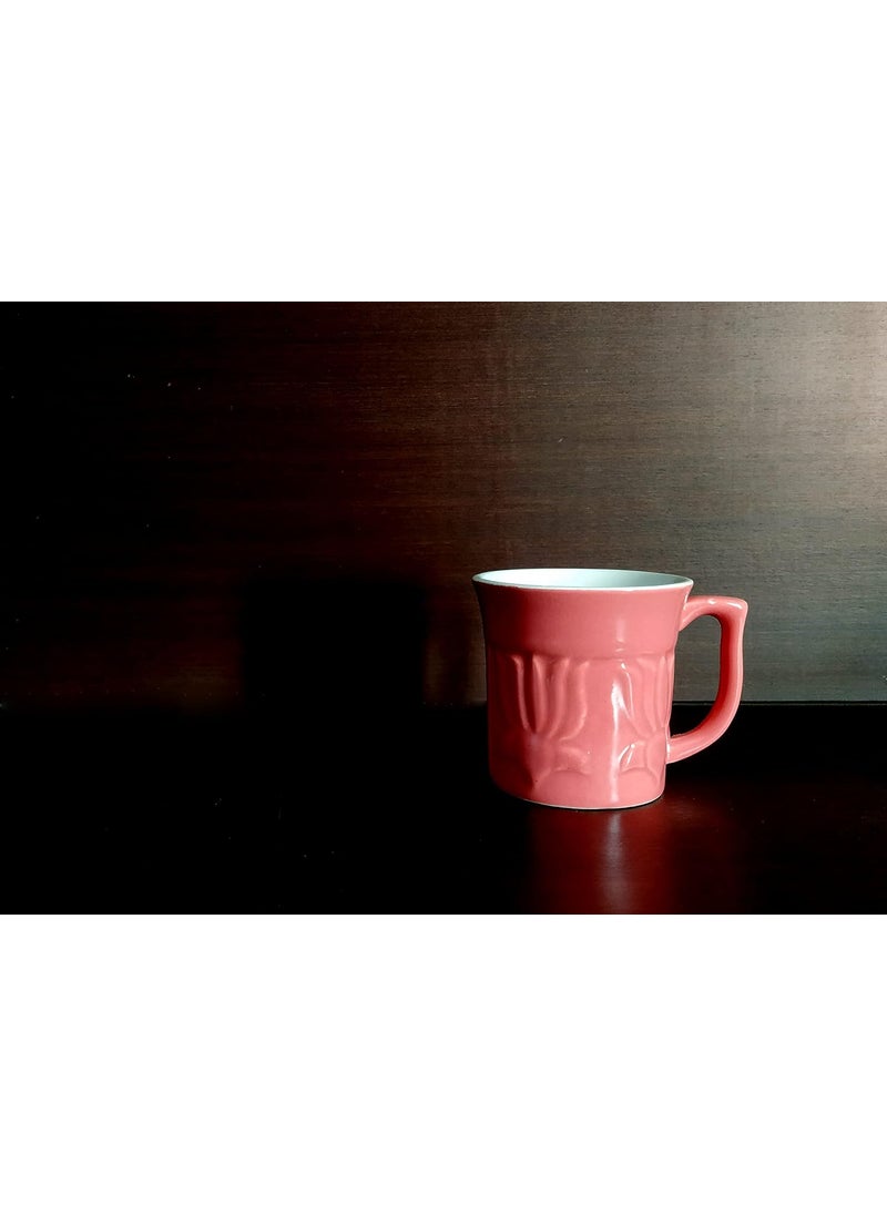 MOODY PANDA MOODY PANDA Large Vibrant Set of 6 Cups Cup Set Ceramic Large Cups 200 ml Cup Set of 6 Pink  - Image 5
