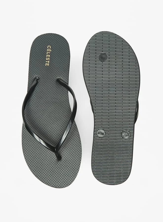Celeste Womens Textured Thong Slippers