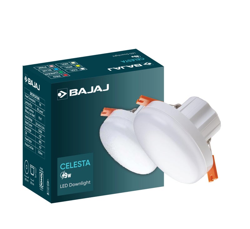 Bajaj Polycarbonate Celesta LED Deep Downlight 9W | for Smaller Spaces | LED Back-Lit Technology | Red (Pack of 1) - Image 3