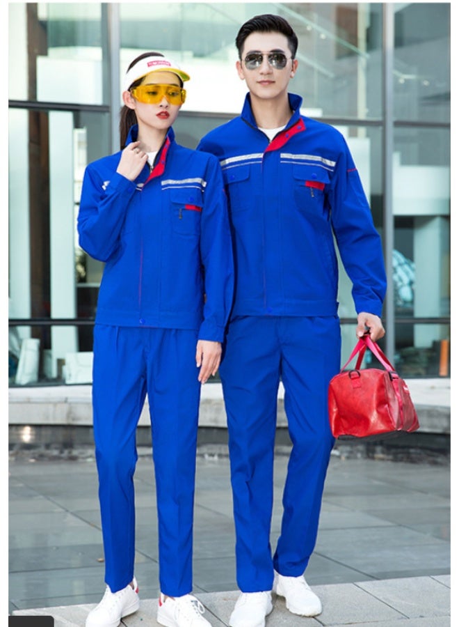 NIBEMINENT Wear-Resistant Cotton Polyester Workwear Spring Autumn Long Sleeve Engineering Labor Protection Suit Men's Automotive Repair - Image 2