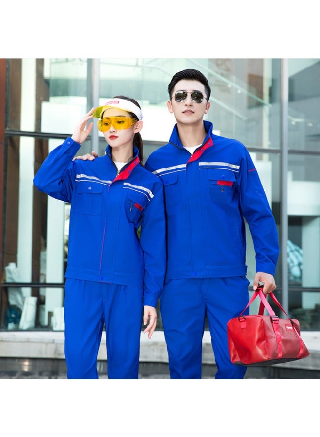 NIBEMINENT Wear-Resistant Cotton Polyester Workwear Spring Autumn Long Sleeve Engineering Labor Protection Suit Men's Automotive Repair - Image 1