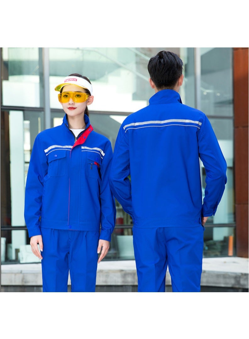 NIBEMINENT Wear-Resistant Cotton Polyester Workwear Spring Autumn Long Sleeve Engineering Labor Protection Suit Men's Automotive Repair - Image 3