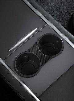 Spigen Center Console Cup Holder Insert (Carbon Edition) for Tesla Model 3 and Y with Strong Grip  - Image 1