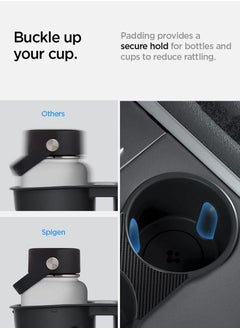 Spigen Center Console Cup Holder Insert (Carbon Edition) for Tesla Model 3 and Y with Strong Grip  - Image 4