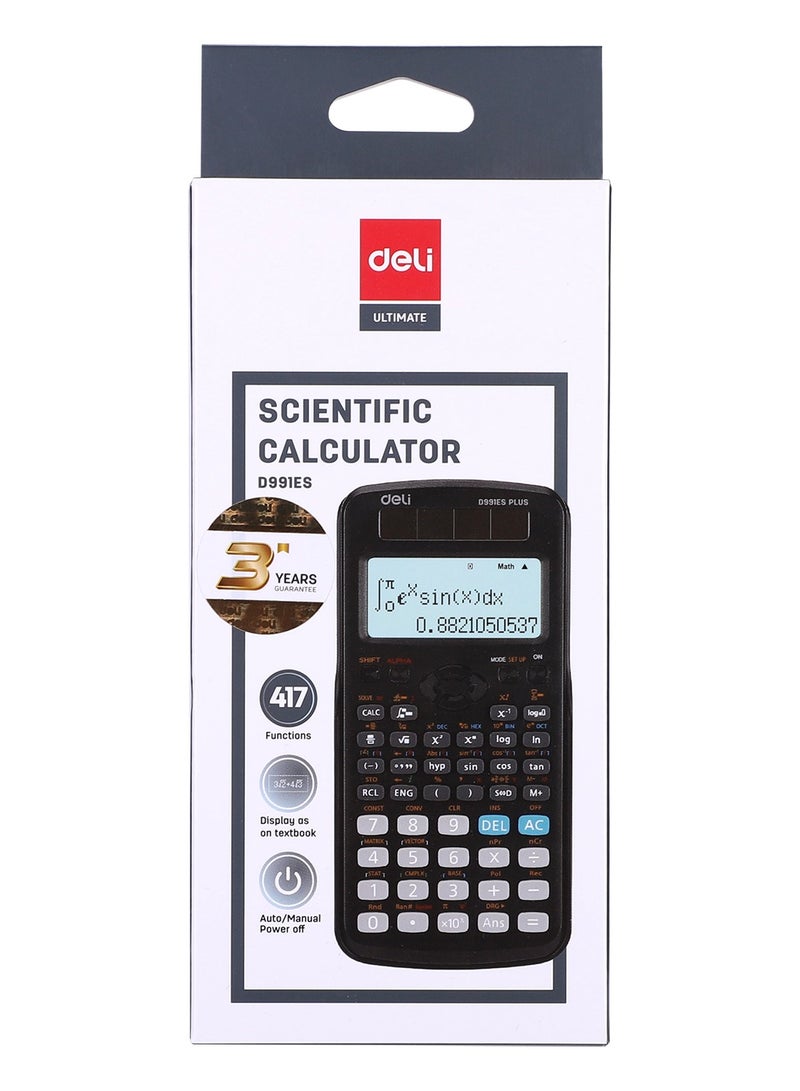 ديلي الة حاسبة علمية بشاشة عرض واضحة تحتوي 417 وظيفة، تعمل بالبطارية للطلاب من ديلي، ED991ES - Image 1