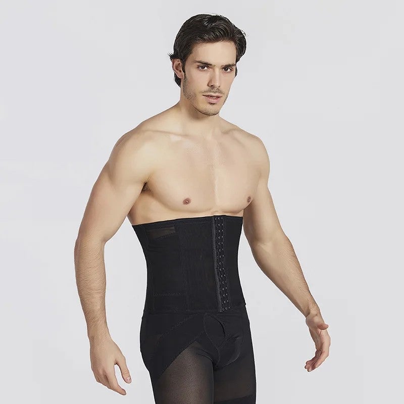 Bluejw Men's Waist Trimmer - Adjustable Breathable Mesh Tummy Control Belly Wrap Band Fitness Shapewear - Image 3