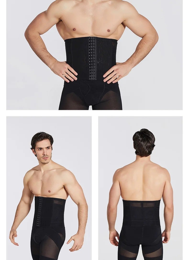 Bluejw Men's Waist Trimmer - Adjustable Breathable Mesh Tummy Control Belly Wrap Band Fitness Shapewear - Image 5