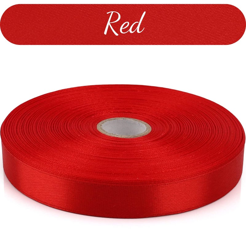 Nsilu 1/2 inch, Red Ribbon for Gift Wrapping 50 Yards Perfect Wedding Party Wreath Sewing DIY Hair Accessories Decoration Floral Hair Balloons Other Projects - Image 5