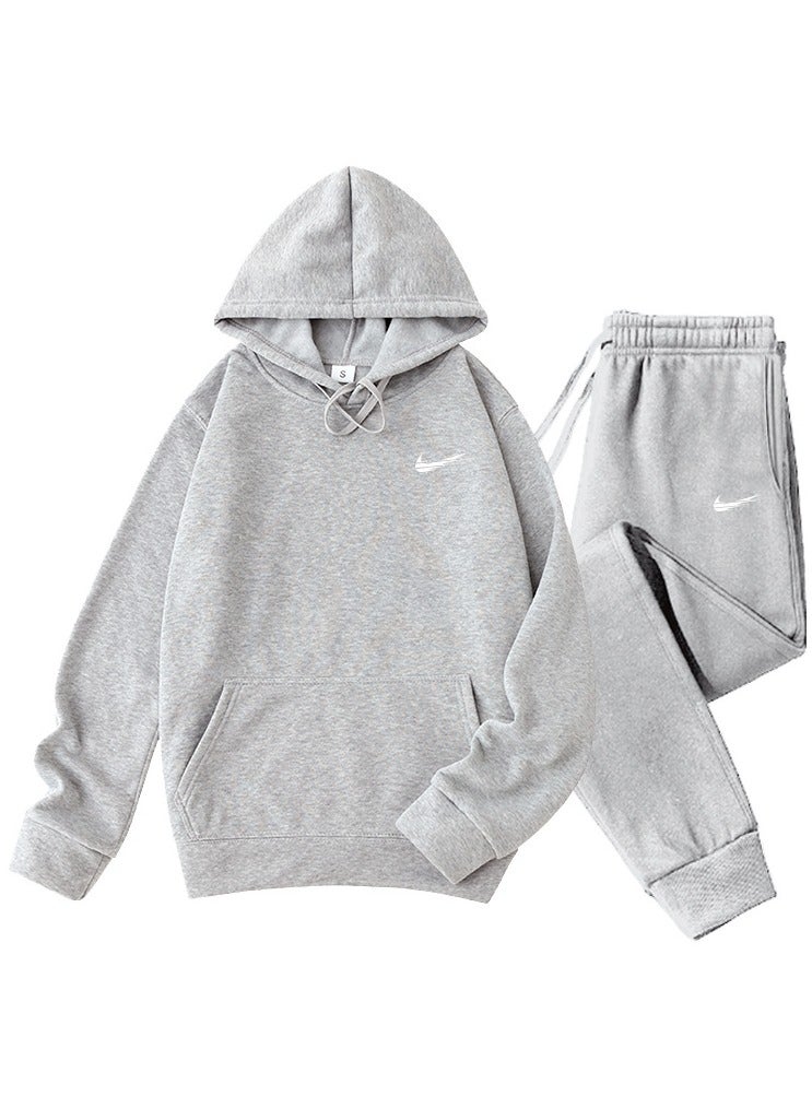 KUYING Men's loose sportswear and sports pants two-piece set 