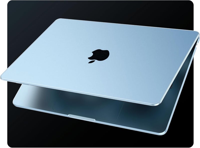 Case Compatible for MacBook Air 13.6 inch M5 M4 M3 M2 2026 2025-2022 Release,A3449 A3240 A3113 A2681 Matte Protective Hard Shell Cover,[Ultra-Thin Invisible] [Original Texture]-Sky Blue - Image 1