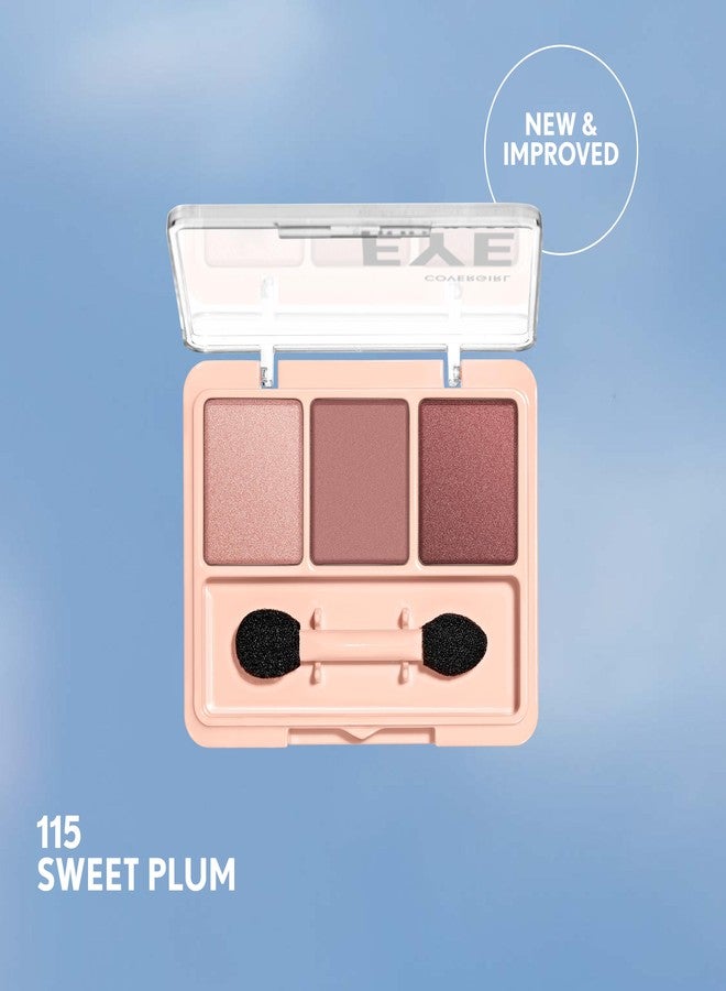 COVERGIRL Eye Enhancer, Sweet Plum, Eyeshadow Trio, Easy to Wear, Clean & Vegan, Talc-Free, Matte & Shimmer Finishes, Smudge-Proof, 0.14oz - Image 2