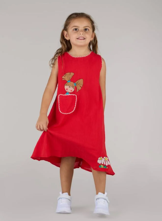 Just Nature Hand Embroidered Flower Dress