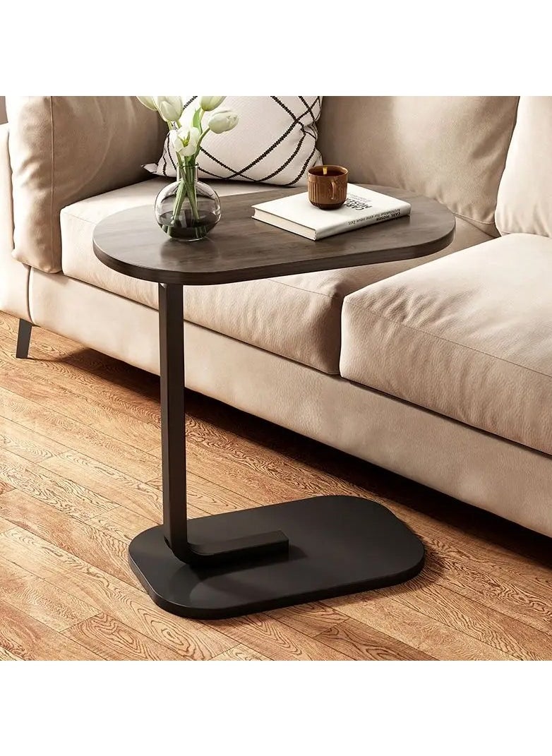 DubaiGallery - Side Table Small Bedside Table Mini Skinny Bedside Table End Table, Space Saving Height 27.6 inches (70 cm) C-Shaped Coffee Table, Side Sofa Snack Table for Sofa Reclining Furniture - Image 1