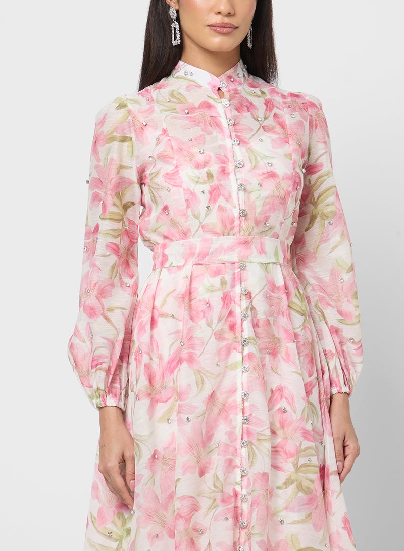 ايلا فستان بطبعة زهور - Image 3