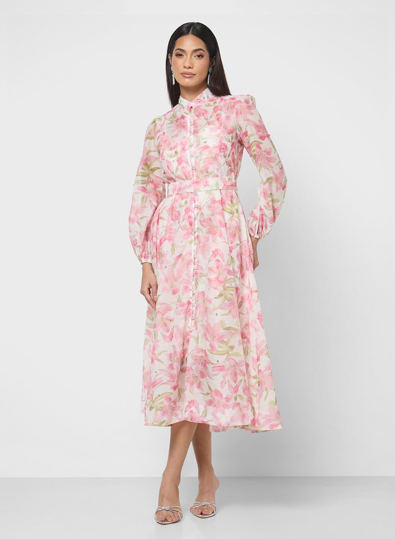 ايلا فستان بطبعة زهور - Image 4