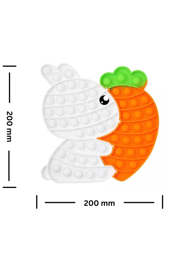 Push Pop Bubble Fidget Toy Silicone Animal Sensory Squeeze Toy Stress Relief Anti-Anxiety ADHD Autism Special Fidget Popper Gift for Kids and Adults Rabbit A  - Image 3