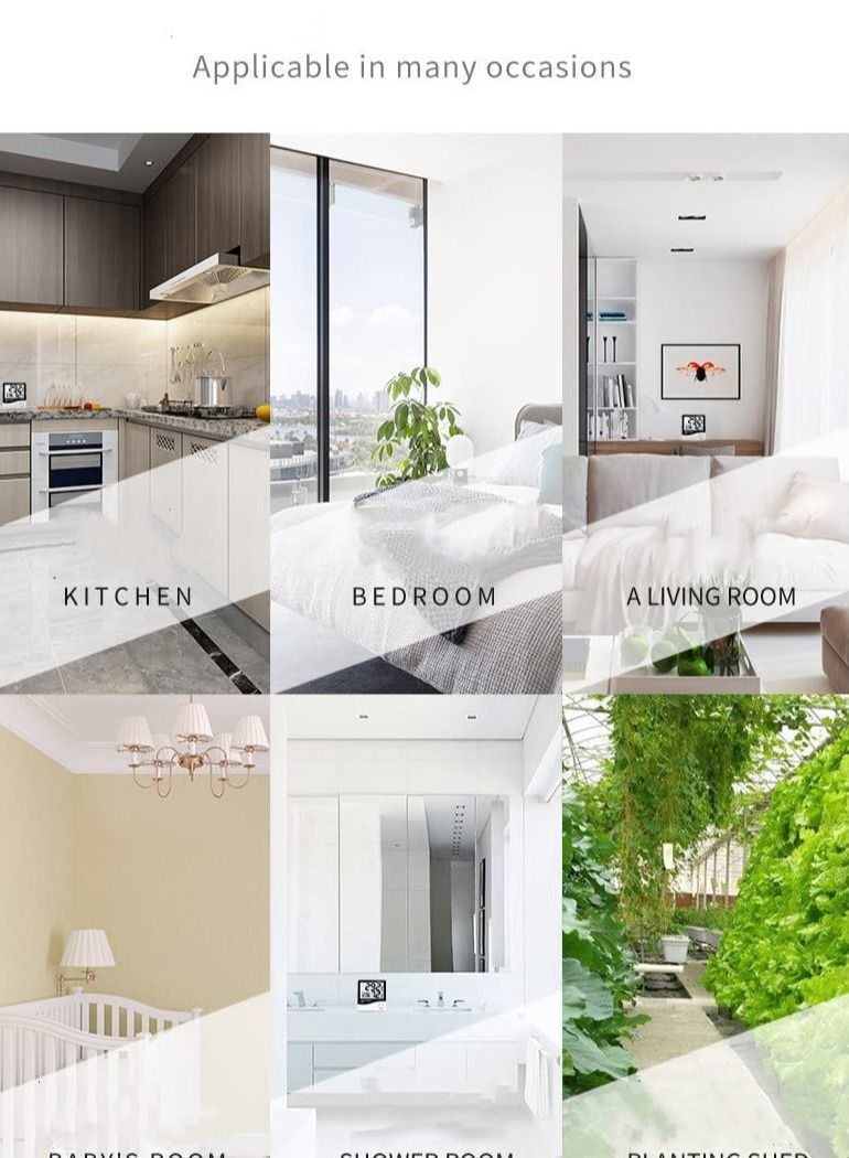 DC15 Mini Digital LCD Waterproof Thermometer Aquarium Fish Tank Temperature Meter Suction Cup for Kitchen Bedroom Living Room Baby Room Bathroom Planting Shed - Image 5