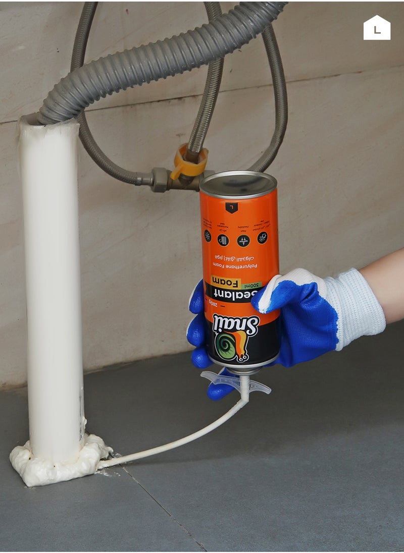 LAWAZIM - Snail Polyurethane Foam -3 Piece 300ml- High-Density Sealant Spray with Extended Reach Tip for Weatherproof Insulation Heat Preservation and Gap-Filling in Construction Home Repairs and DIY Projects - Image 1