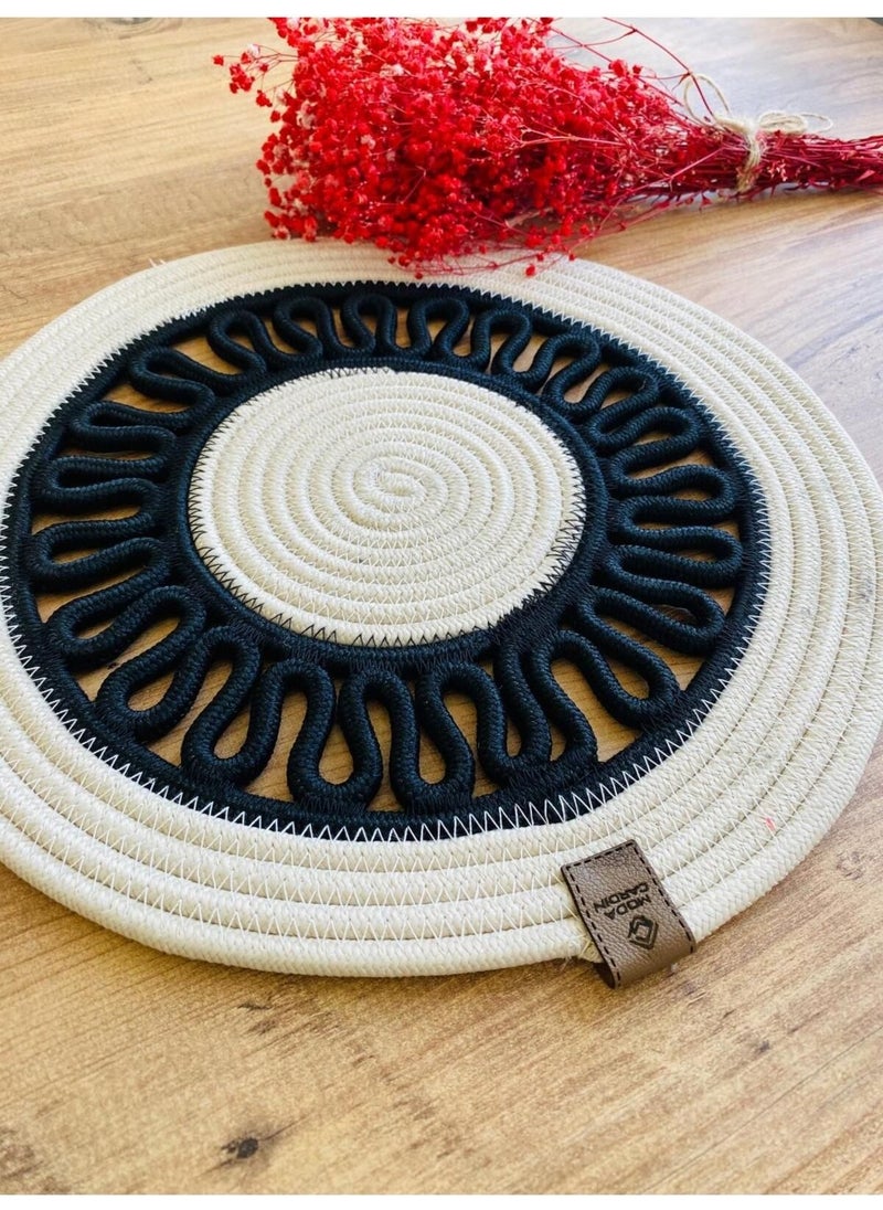 BDZ Deri BDZ Leather Jute Wicker American Service Mat  - Image 3