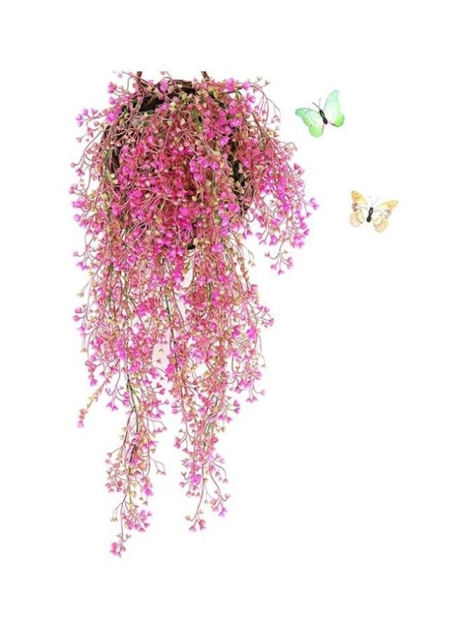 Qiangtie Modern Design Artificial Plants Pink/Green/Brown 83x12x11centimeter