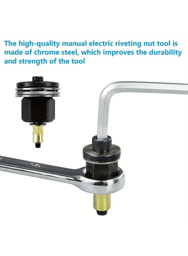 6pcs M3 M4 M5 M6 M8 M10 Rivet Nuts Kit with Mandrel Retractable Nuts for Manual Riveting - Image 5