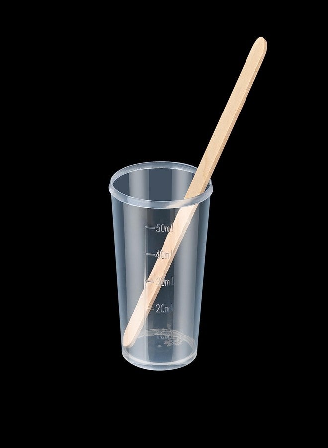 TAKIMO 56 PCS Resin Mixing Kit,12PCS 100ML Disposable Measuring Cups,24PCS 50ML Mixing Cups for Resin,20 Wooden Stirring Sticks, Mixing Cups for Epoxy Resin, Paint Mixing, Jewelry Making - Image 3