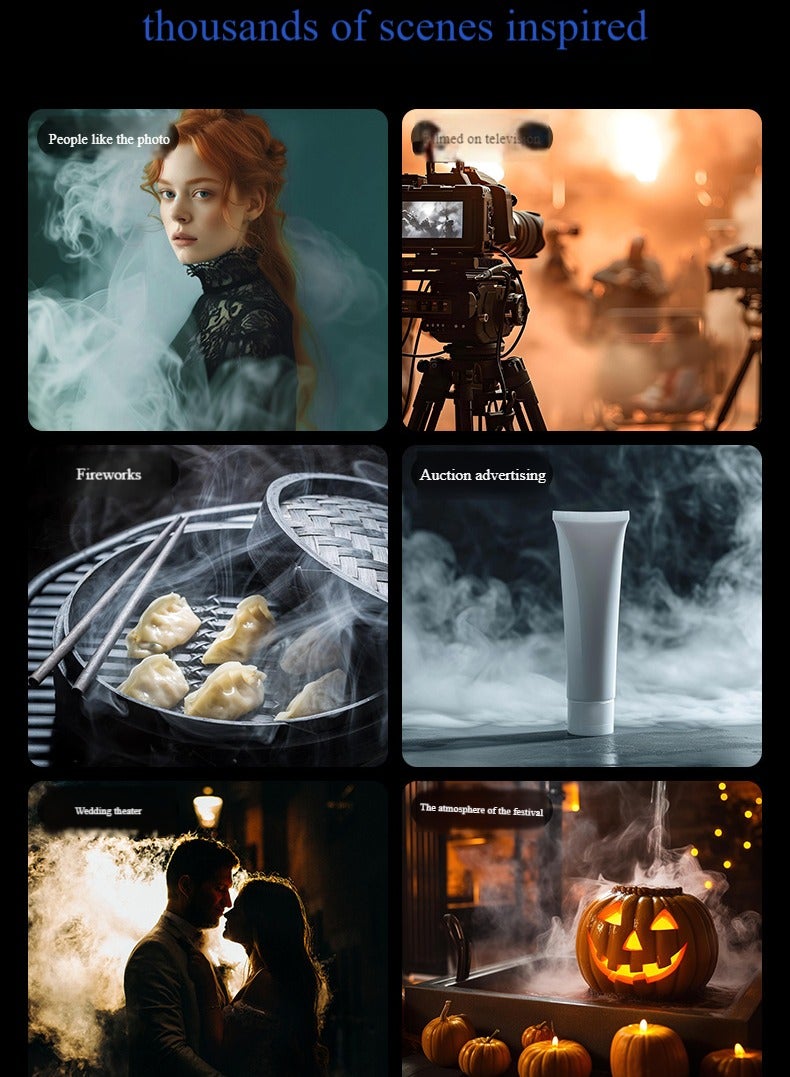 TELESIN Fog Machine, Photography Fog Effect, Portable Fog Maker, with Remote Control Fogger Machine, for Video Shoot and Parties - Image 2