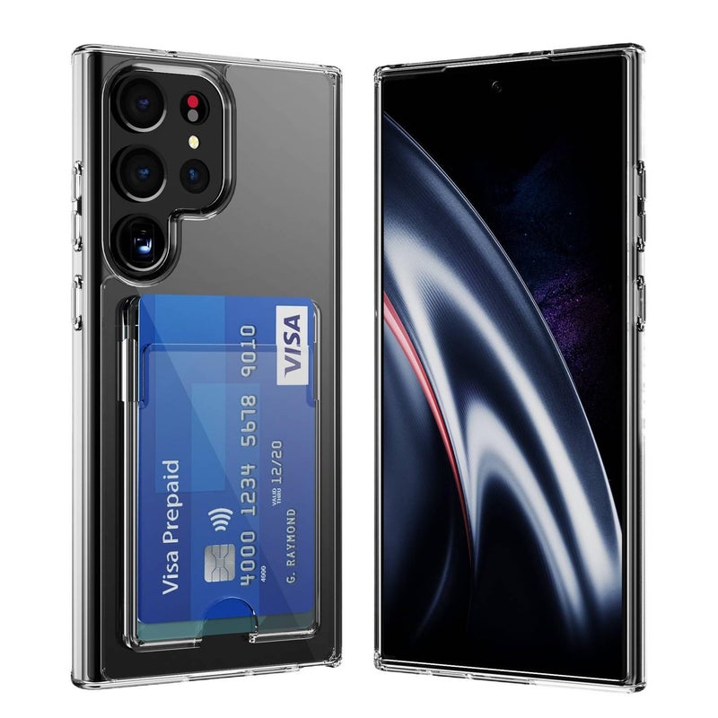 غطاء واقي | حامل بطاقات | حماية من السقوط | شفاف | مقاوم للصدمات لـ Samsung S26 Ultra / Samsung S26 | PC - Image 5