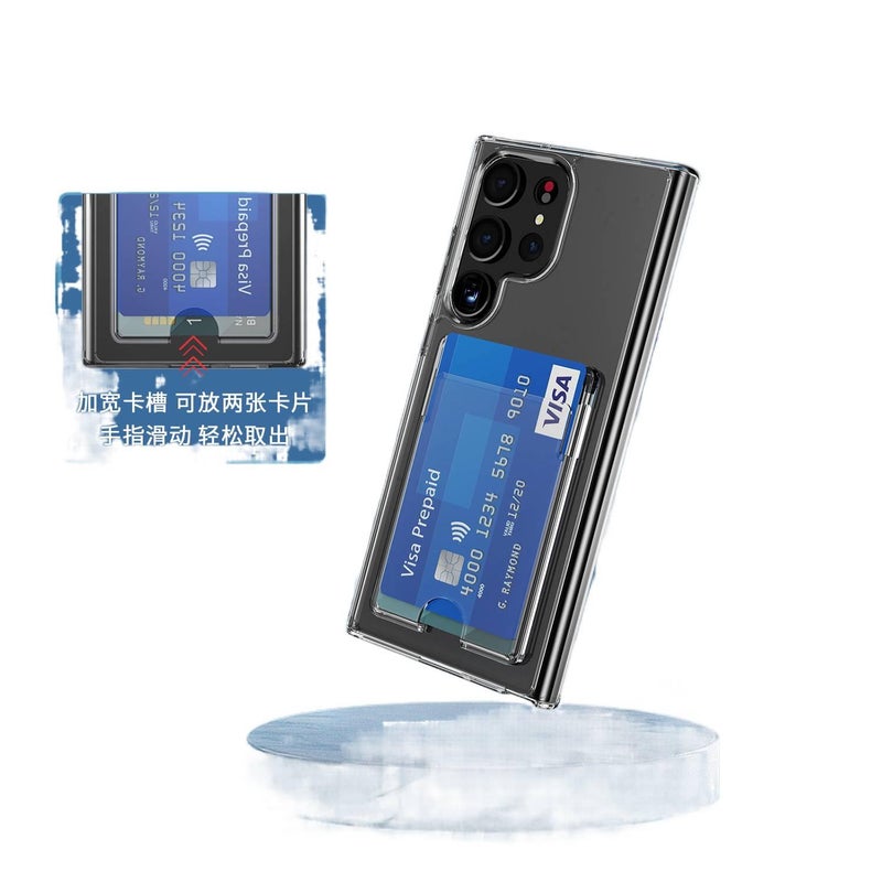 غطاء واقي | حامل بطاقات | حماية من السقوط | شفاف | مقاوم للصدمات لـ Samsung S26 Ultra / Samsung S26 | PC - Image 4