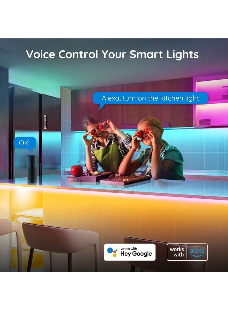 LED Strip Lights, (5 m) Smart WiFi + Bluetooth LED Light Strip (110/220V) with APP and Remote Control, Upgraded Music Sync Color Changing RGB Strip Lights for Room, Kitchen, TV, Party - Image 2