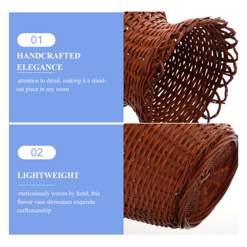 Woven Flower Vase Rustic Decorative Vase For Room Decorative Dry Flower Vase For Flower Arrangements And Home Decor - Image 2