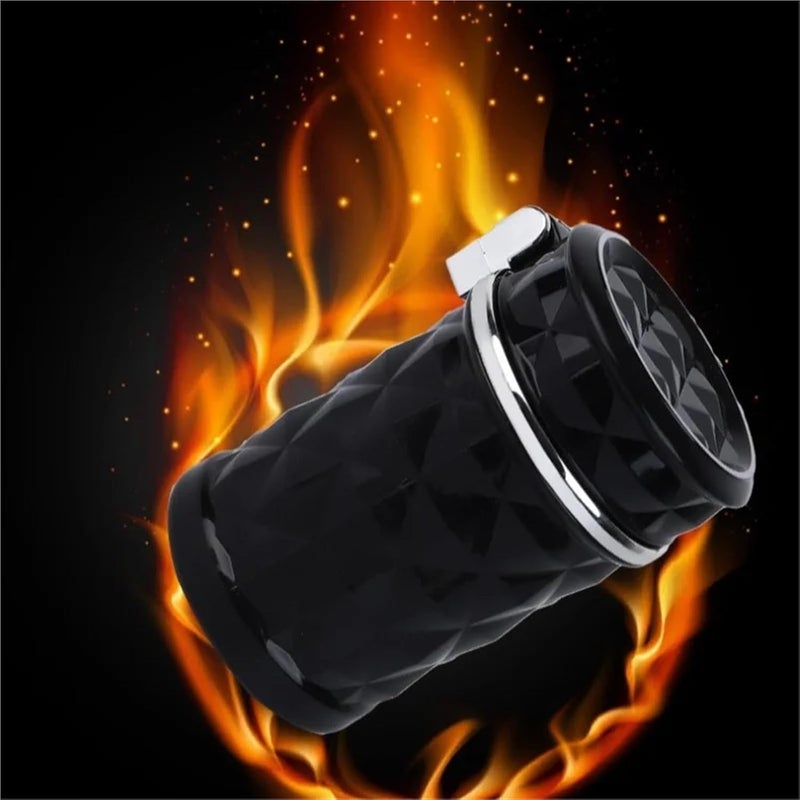1pc Portable Car Cigarette Ashtray With Lid And LED Light - Detachable Vehicle Ashtray Holder For Auto Accessories(WHITE) - Image 2