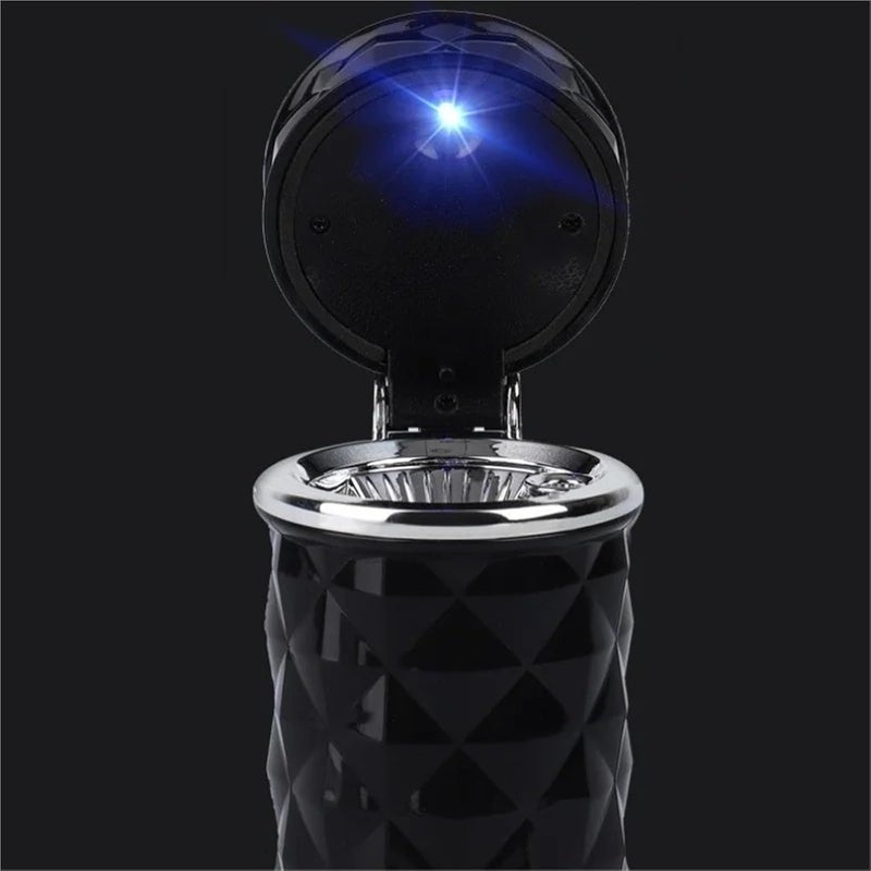 1pc Portable Car Cigarette Ashtray With Lid And LED Light - Detachable Vehicle Ashtray Holder For Auto Accessories(WHITE) - Image 3