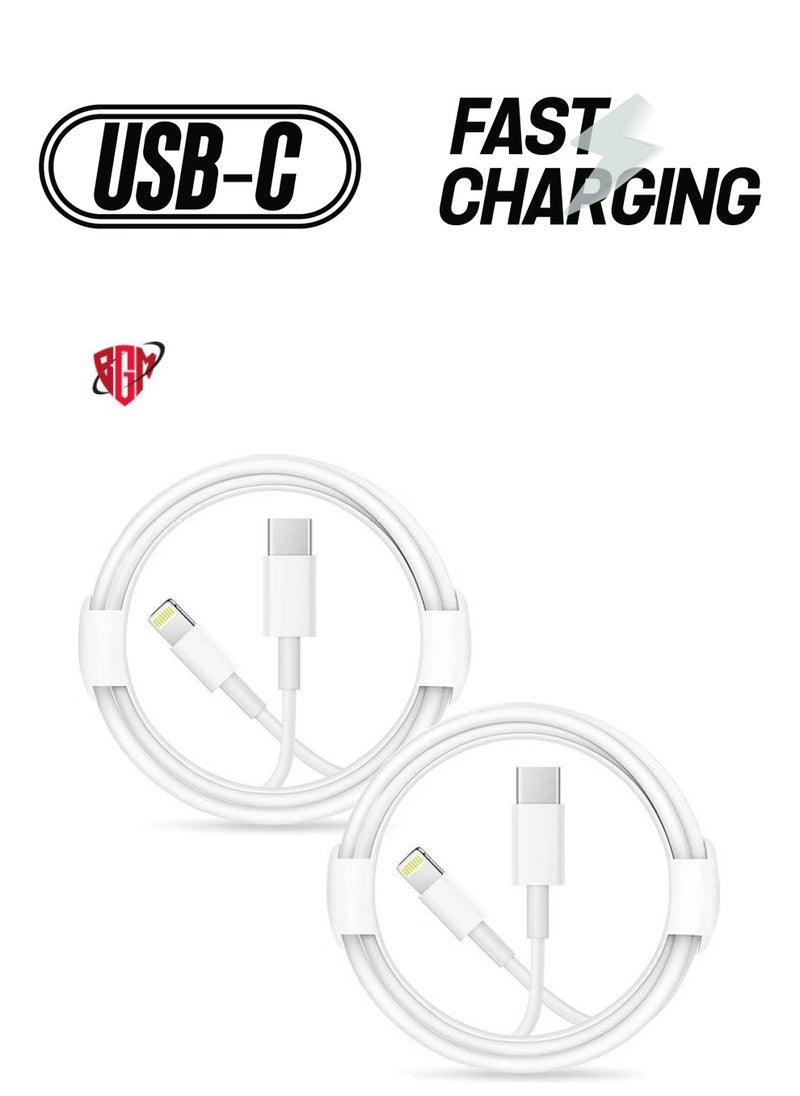 BGM - iPhone Fast Charger Lightning Cable [Apple MFi Certified] 2-Pack USB-C to Lightning Cable (6.6Ft) Fast Charging Compatible with iPhone14/14 Plus/14 Pro/14 Pro Max/13/13pro/12/12 Pro/12 Pro Max/11/iPad - Image 1