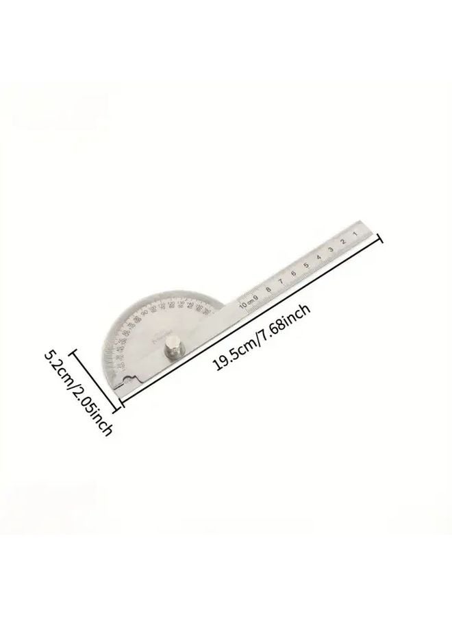 5.51 Inch 304 Stainless Steel Protractor 180 Degree Rotating Angle Measuring Ruler - Image 3