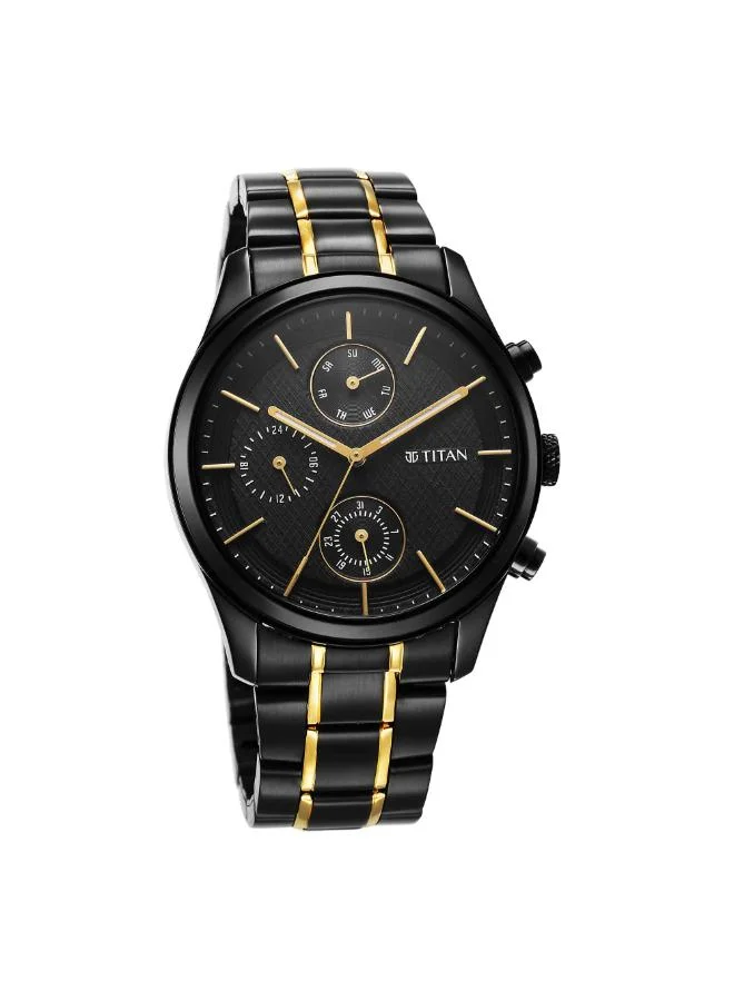 TITAN Men's Stainless Steel Analog Watch 1805KM06 - 42 mm