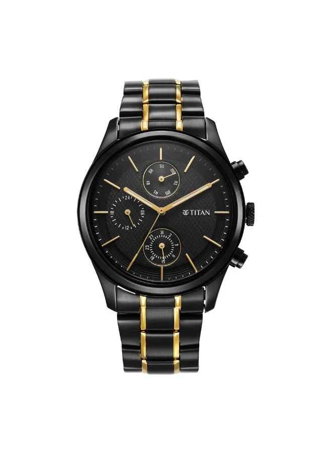 TITAN Men's Stainless Steel Analog Watch 1805KM06 - 42 mm