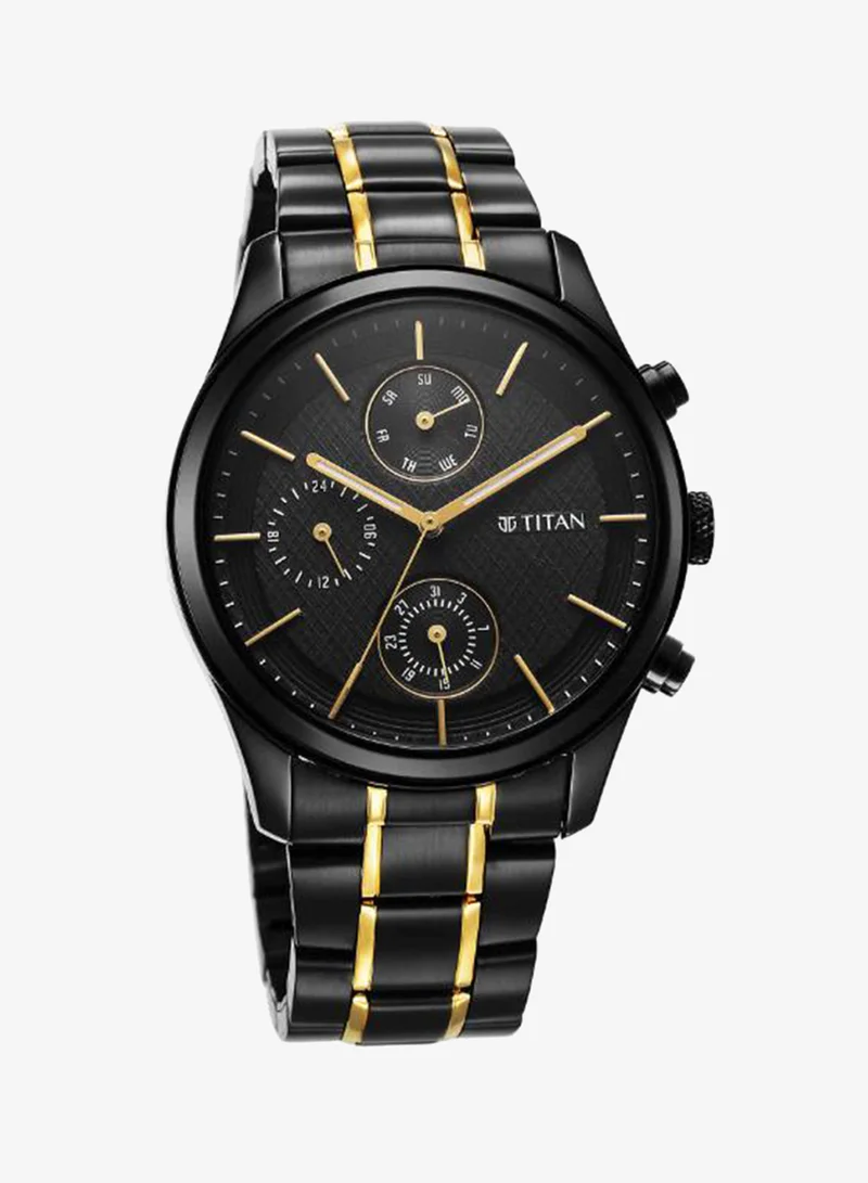 تيتان Men's Stainless Steel Analog Watch 1805KM06 - 42 mm