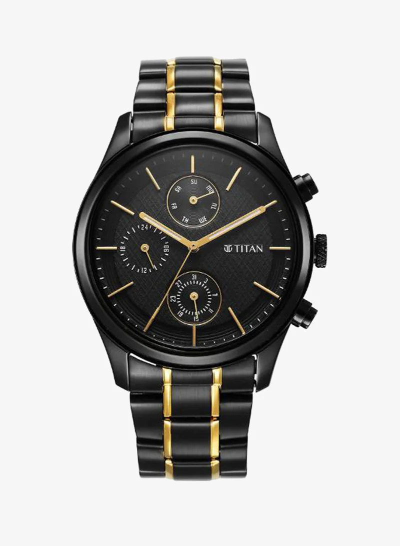 تيتان Men's Stainless Steel Analog Watch 1805KM06 - 42 mm