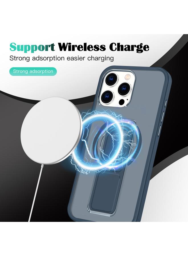 S-TOP Case For iPhone 16 Plus Matte Skin Feel Wristband Holder MagSafe Phone Case - Image 2