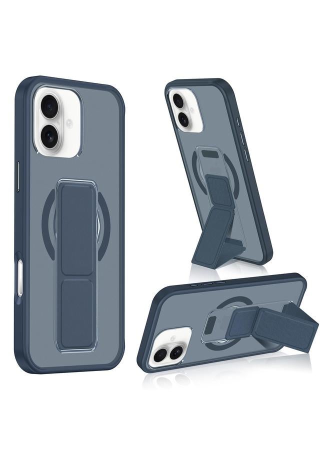 S-TOP Case For iPhone 16 Plus Matte Skin Feel Wristband Holder MagSafe Phone Case - Image 1