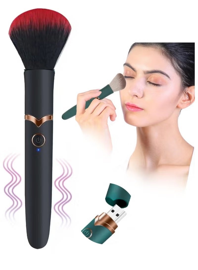 Eworld Electric Vibrating Makeup Brush with USB Rechargeable – Soft Bristles for Flawless Foundation Application - Image 1